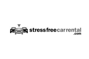 stress free car rental logo